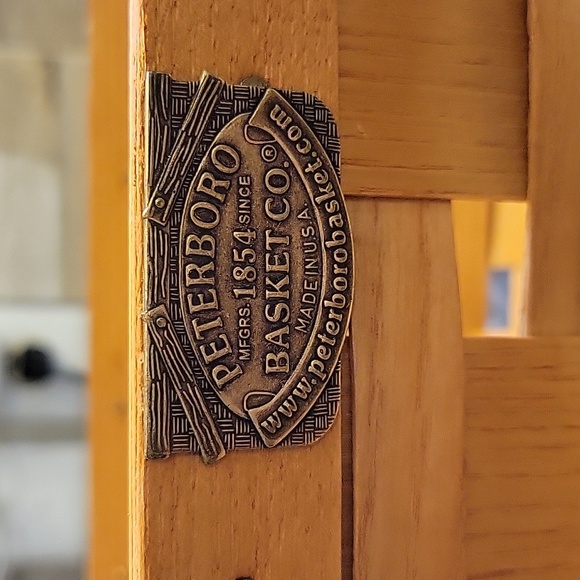 Peterboro Basket Company Rectangular Weaved Wicker 12”x7.5” Signed - Picture 2 of 9